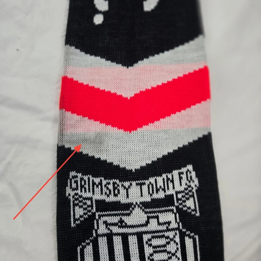 Vintage Grimsby Town FC Soccer Scarf Ciba Geigy 90s English Football Blokecore